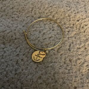 Gold Anchor Charm Bracelet